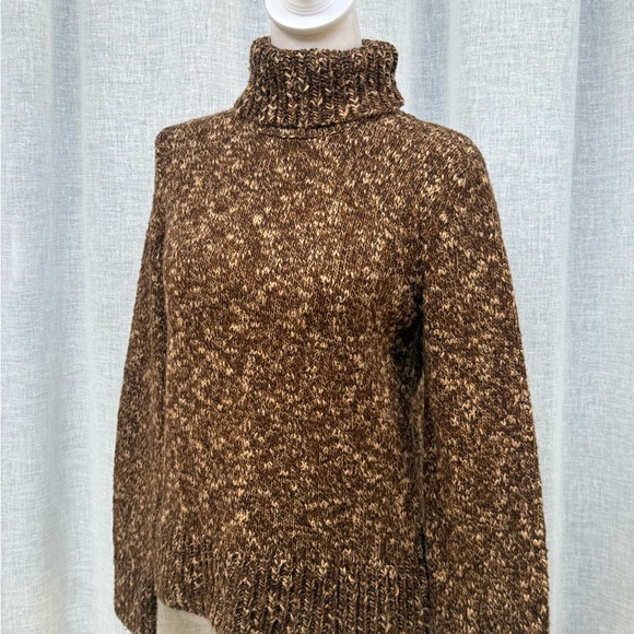Ralph Ralph Lauren brown knitted turtleneck melange sweater - Picture 5 of 7